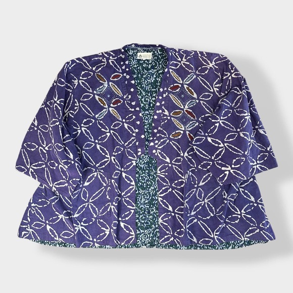 Marketplace Handwork of India Sikkim Jacket Reversible and‎ embroidered Size 4W - Picture 1 of 6